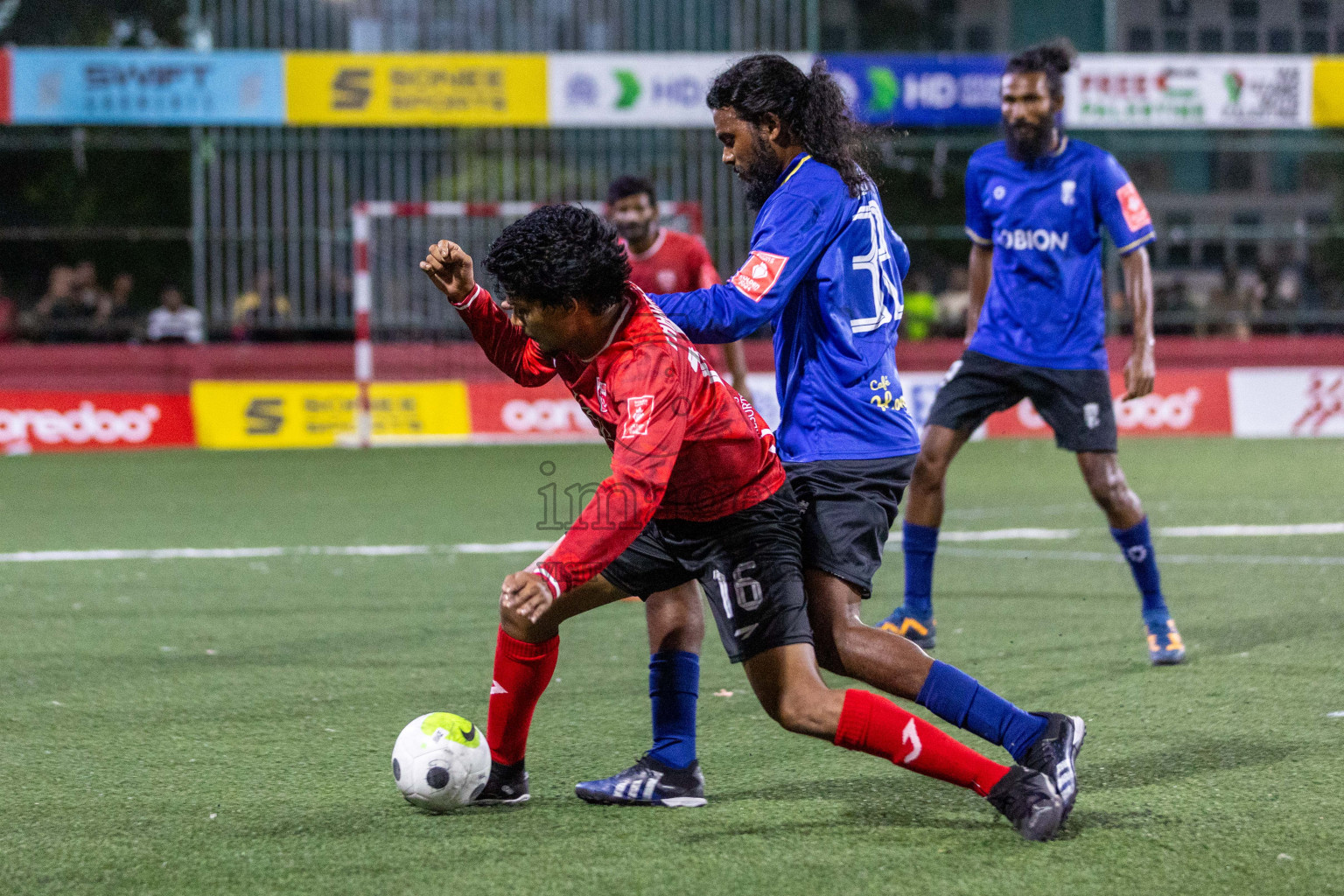 ADh Omadhoo vs ADh Mahibadhoo in Day 4 of Golden Futsal Challenge 2024 was held on Thursday, 18th January 2024, in Hulhumale', Maldives Photos: Nausham Waheed / images.mv