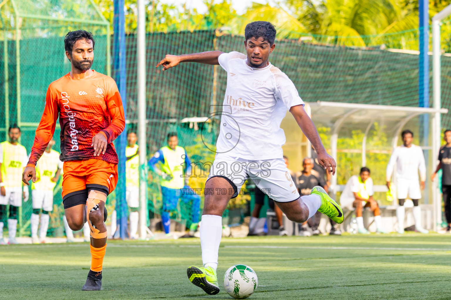 Ari Zone vs Dhaalu Zone in the Leg 1 of Resort Super League 2025 was held on Thursday, 3rd July 2025 in Conrad Maldives Rangali Island, Alif Dhaalu Atoll, Maldives. Photos: Nausham Waheed / images.mv