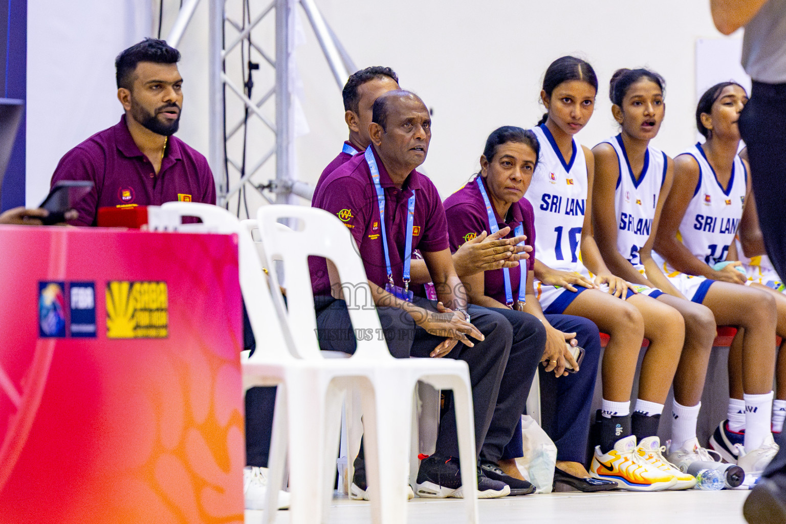 Maldives vs SriLanka in Day 2 of Under 16 Woman's Asian Cup SABA Qualifiers 2025 was held in Social Center, Male', Maldives on Friday, 13th June 2025. Photos: Nausham Waheed / images.mv