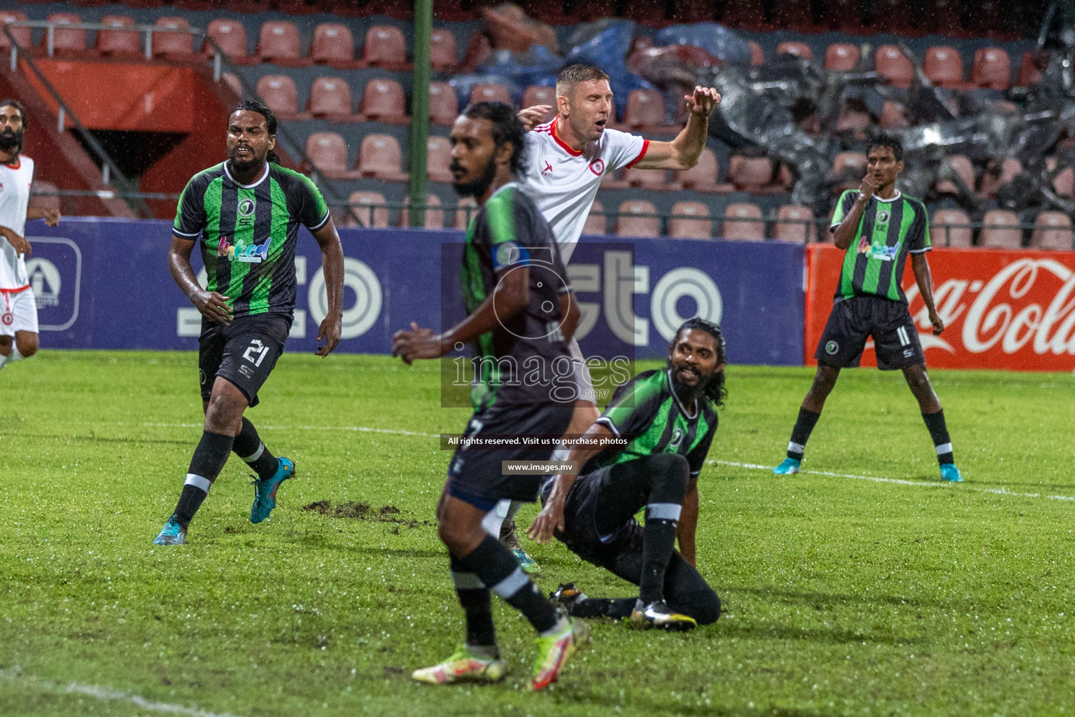 JJ Sports Club vs Buru Sports Club in the 2nd Division 2022 on 18th July 2022, held in National Football Stadium, Male', Maldives Photos: Hassan Simah / Images.mv