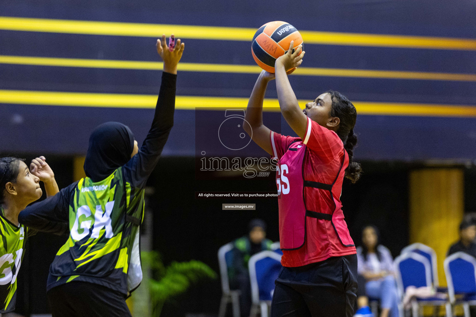 Day6 of 24th Interschool Netball Tournament 2023 was held in Social Center, Male', Maldives on 1st November 2023. Photos: Nausham Waheed / images.mv