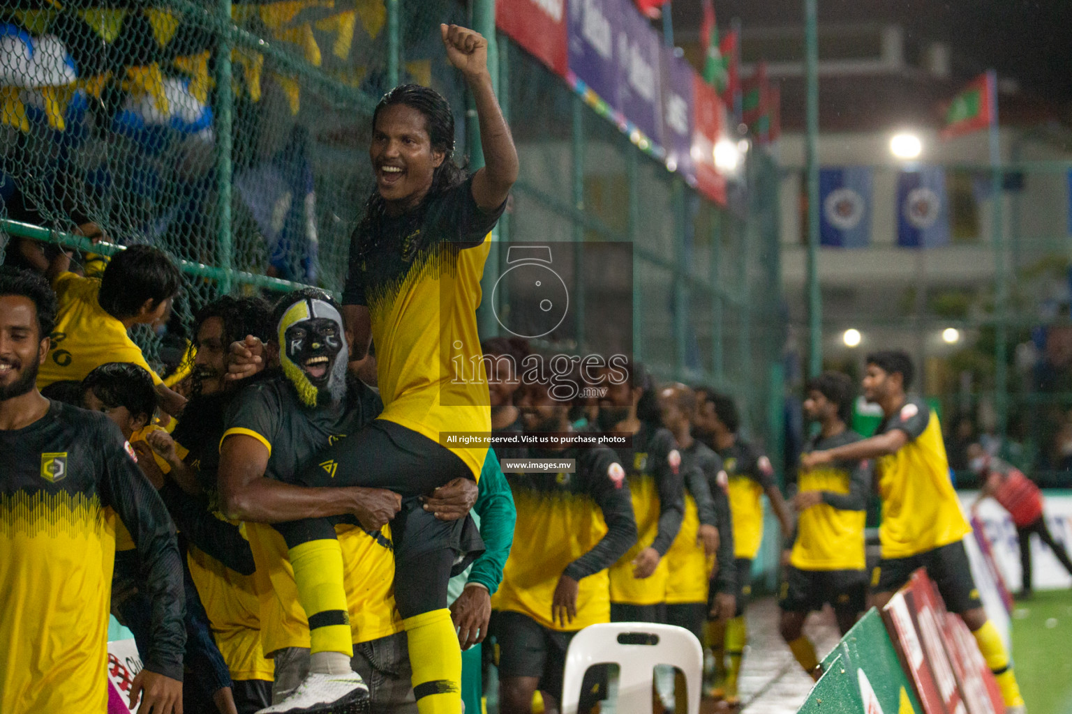 Team MPL vs Team RRC in the Quarter Finals of Club Maldives 2021 held at Hulhumale'; on 13th December 2021 Photos: Nasam/ images.mv