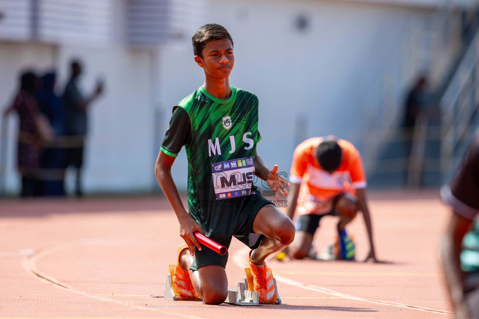 Day 6 of MWSC Interschool Athletics Championships 2024 held in Hulhumale Running Track, Hulhumale, Maldives on Thursday, 14th November 2024. Photos by: Nausham Waheed / Images.mv