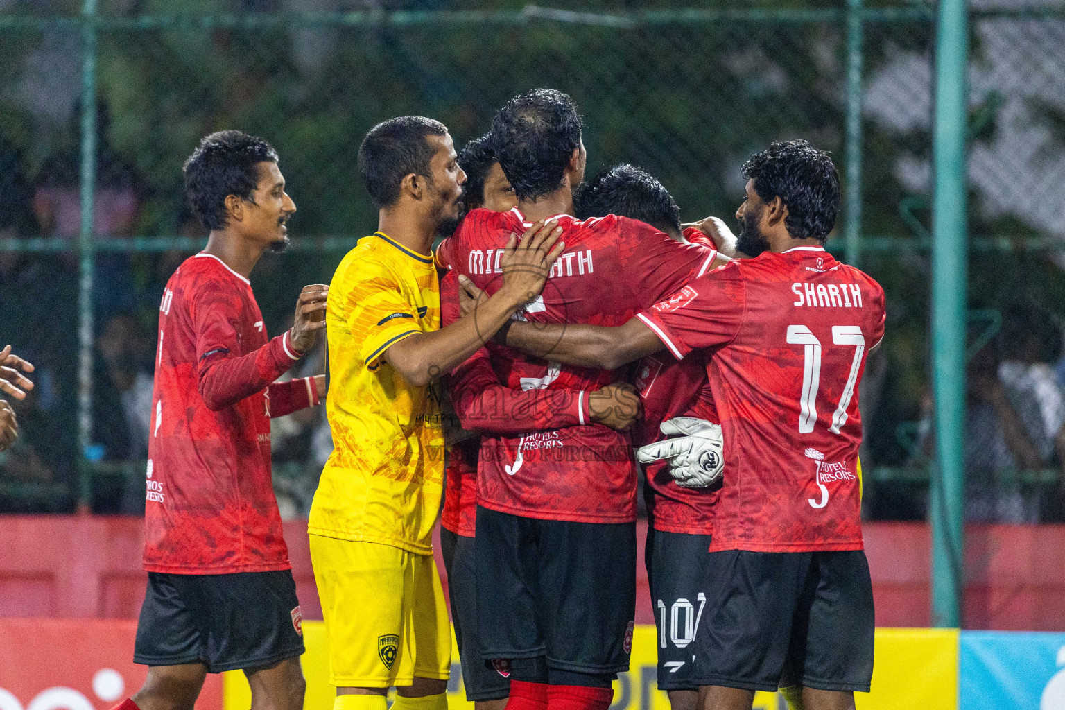 ADh Mahibadhoo vs ADh Dhangethi in Day 16 of Golden Futsal Challenge 2024 was held on Tuesday, 30th January 2024, in Hulhumale', Maldives Photos: Nausham Waheed / images.mv