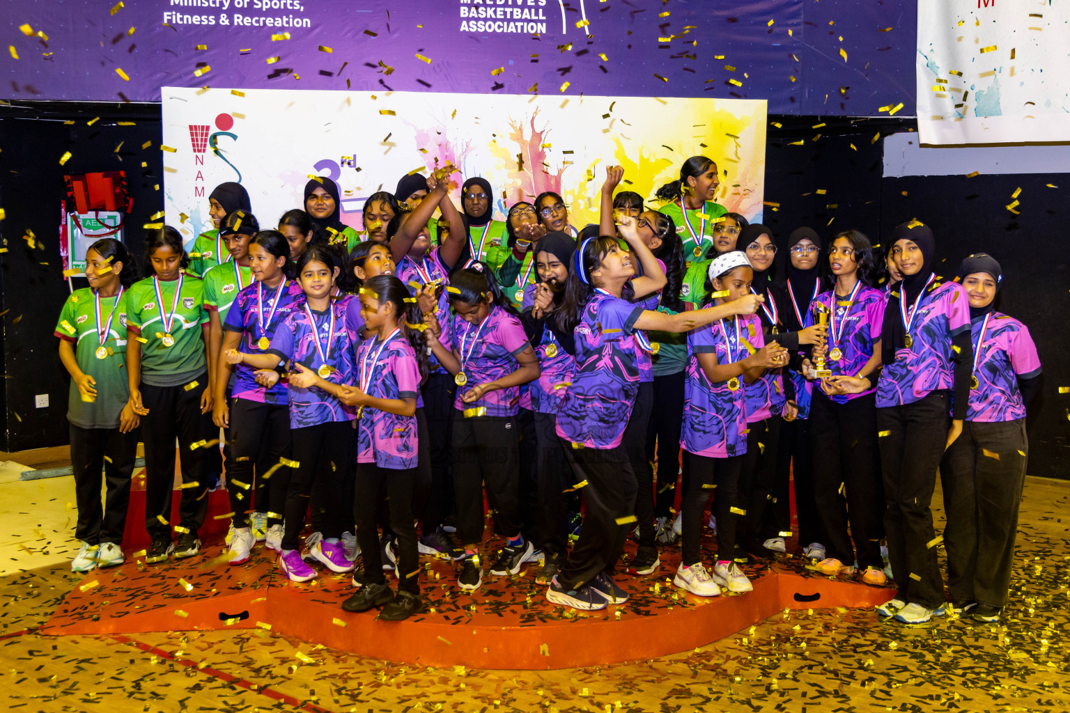Closing ceremony of 3rd Netball Junior Championship, held at Social Center on Saturday, 25th January 2025 . Photos: Nausham Waheed / images.mv