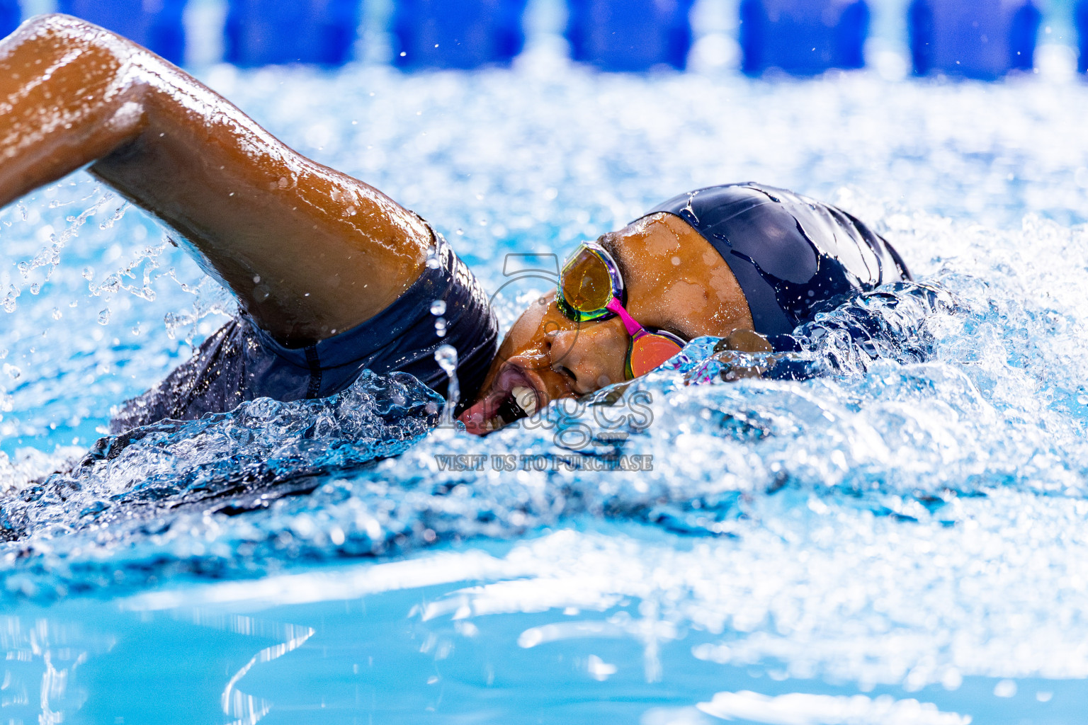 Day 4 of 1st National Short Course Swimming Competition held in Hulhumale', Maldives on Tuesday, 17th June 2025. Photos: Nausham Waheed / images.mv