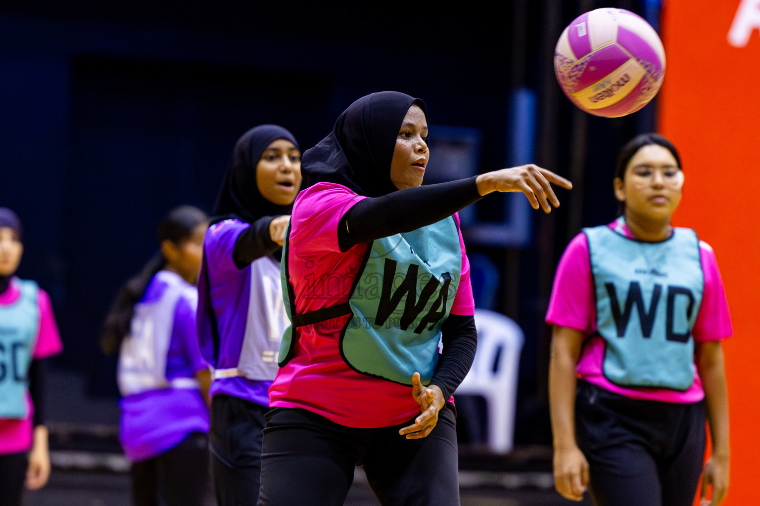 MV Netters vs Invicto SC in Day 7 of 24th Milo Netball Association Championship was held in Social Center at Male', Maldives on Sunday, 7th September 2025. Photos: Nausham Waheed / images.mv
