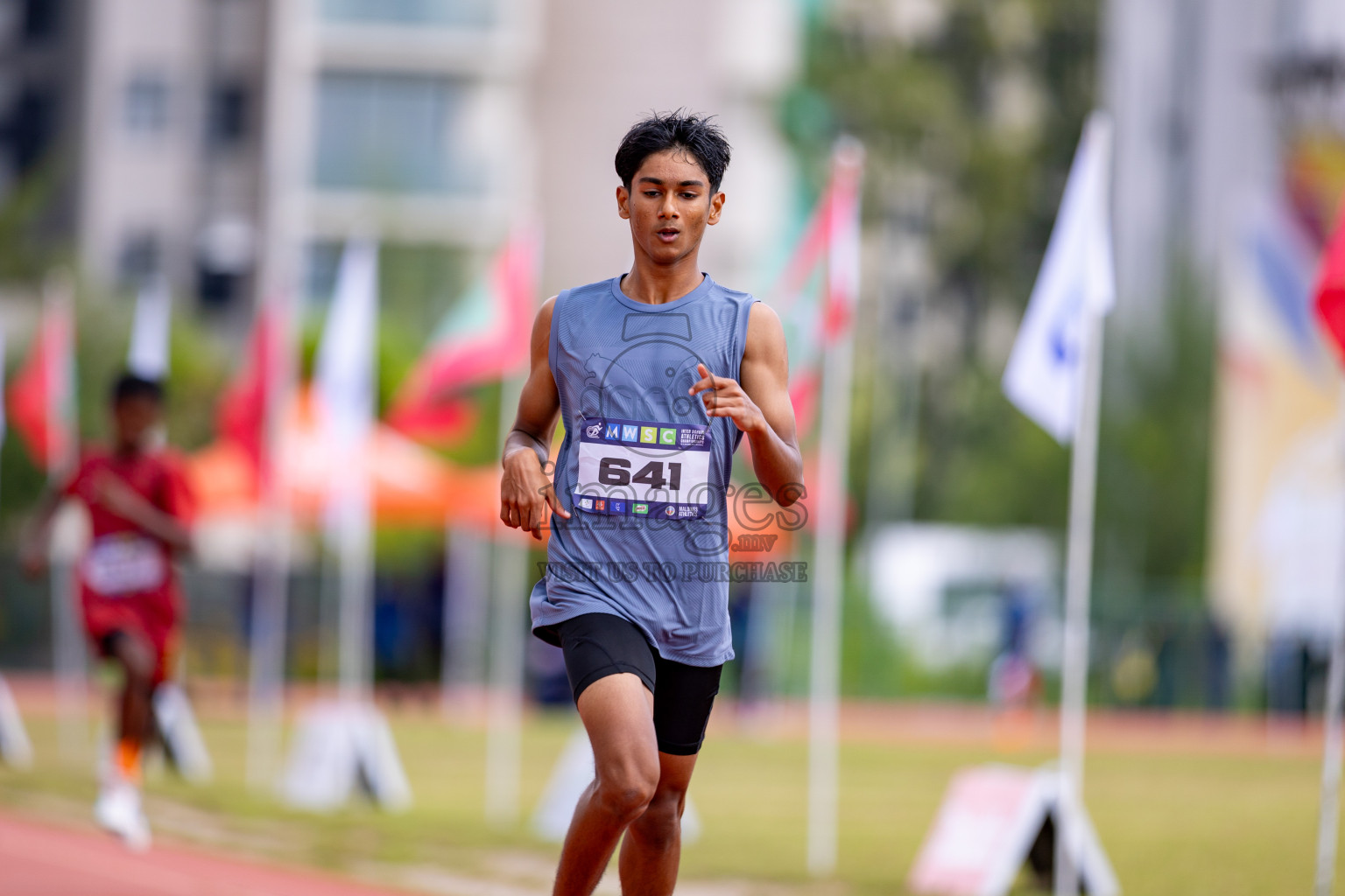 Day 3 of MWSC Interschool Athletics Championships 2024 held in Hulhumale Running Track, Hulhumale, Maldives on Monday, 11th November 2024. 
Photos by: Hassan Simah / Images.mv