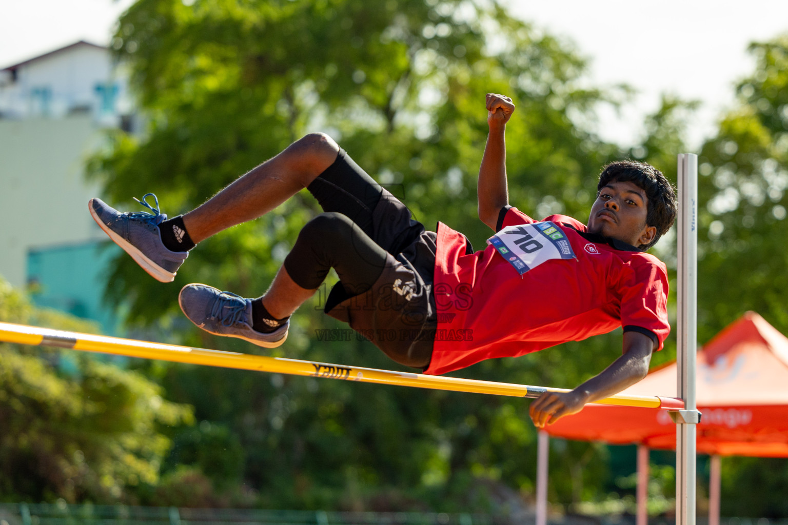 Day 2 of MWSC Interschool Athletics Championships 2024 held in Hulhumale Running Track, Hulhumale, Maldives on Sunday, 10th November 2024. 
Photos by:  Hassan Simah / Images.mv