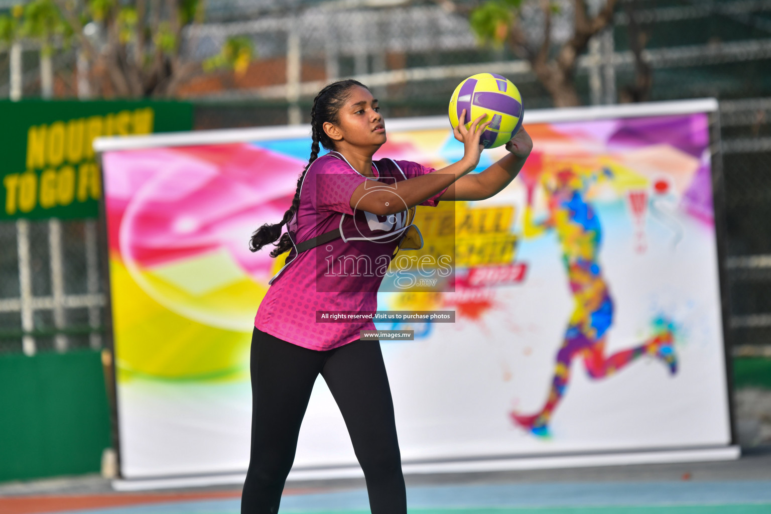 Day 1 of Junior Netball Championship 2022 on 5 March 2022 held in Male', Maldives. Photos by Nausham Waheed.