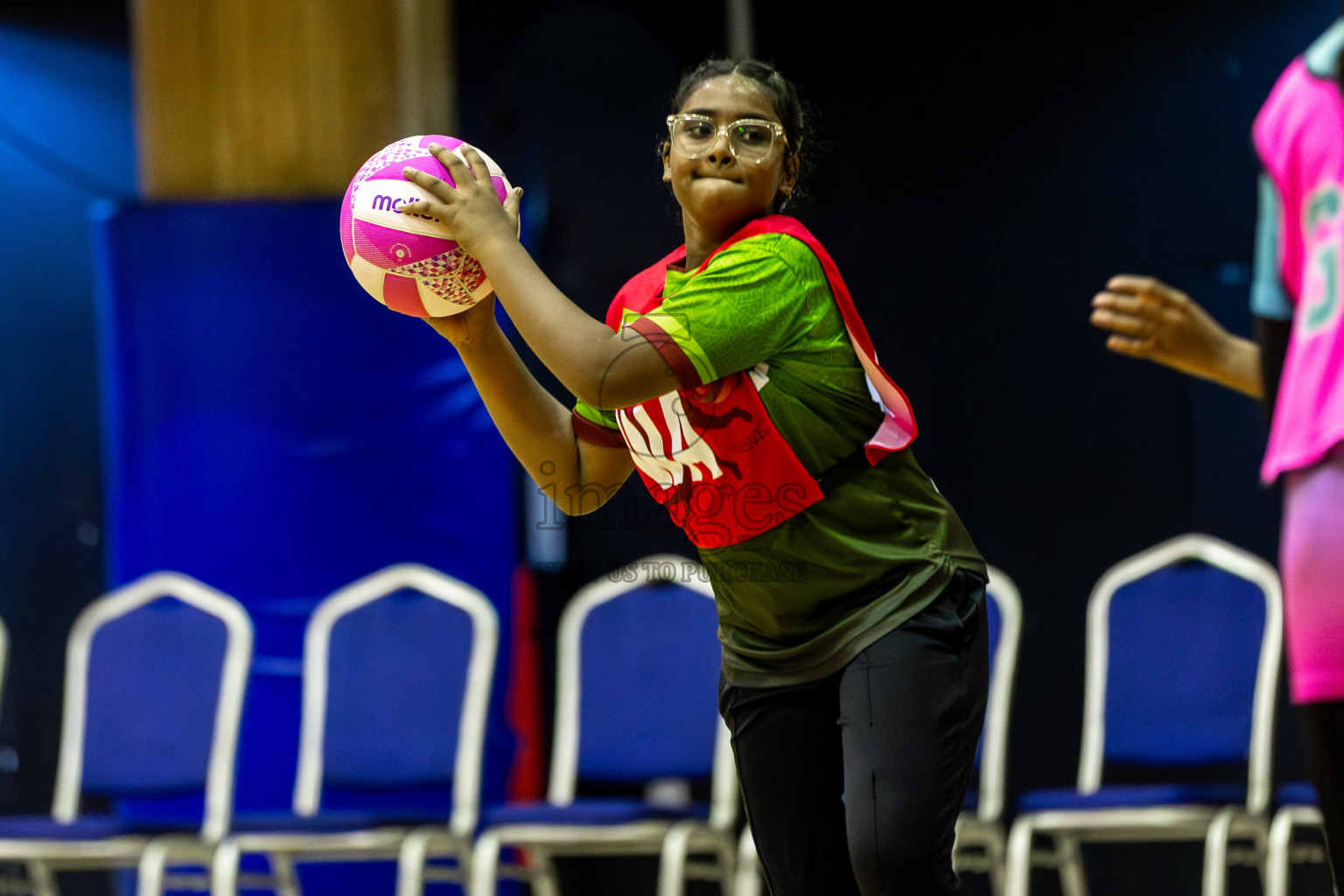 Fionti SC vs Netkids A  in Day 6 of 3rd Netball Junior Championship, held at Social Center on Friday 24th January 2025 . Photos: Shuu Abdul Sattar / images.mv