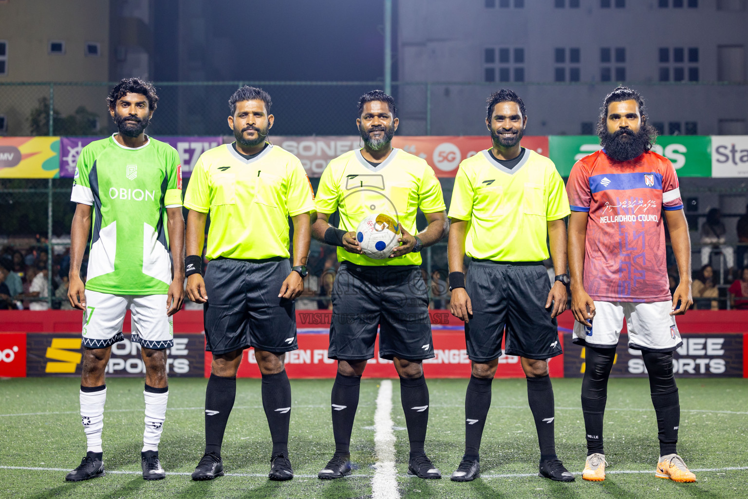 HDh Naivaadhoo vs HDh Nellaidhoo in Day 13 of Golden Futsal Challenge 2025 was held on Friday, 17th January 2025, in Hulhumale', Maldives. Photos: Nausham Waheed / images.mv
