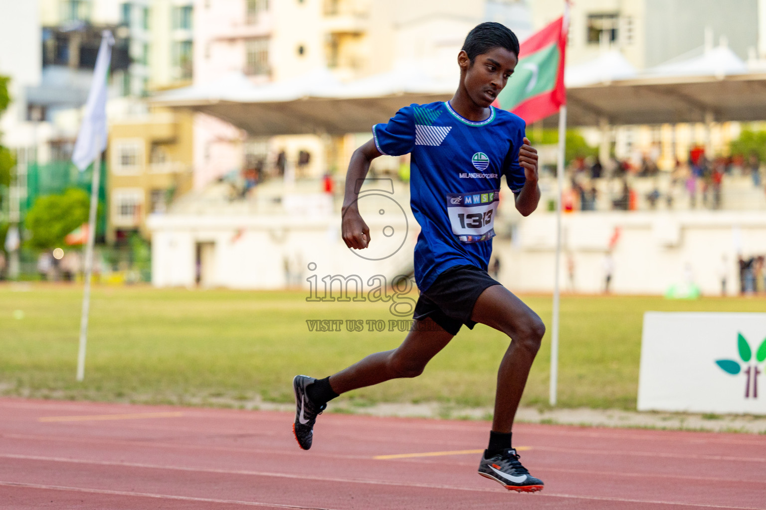 Day 2 of MWSC Interschool Athletics Championships 2024 held in Hulhumale Running Track, Hulhumale, Maldives on Sunday, 10th November 2024. 
Photos by: Hassan Simah / Images.mv