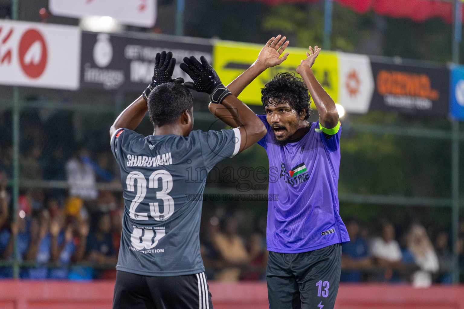 HDh Neykurendhoo vs HDh Naivaadhoo in Day 18 of Golden Futsal Challenge 2024 was held on Thursday, 1st February 2024, in Hulhumale', Maldives Photos: Mohamed Mahfooz Moosa, / images.mv