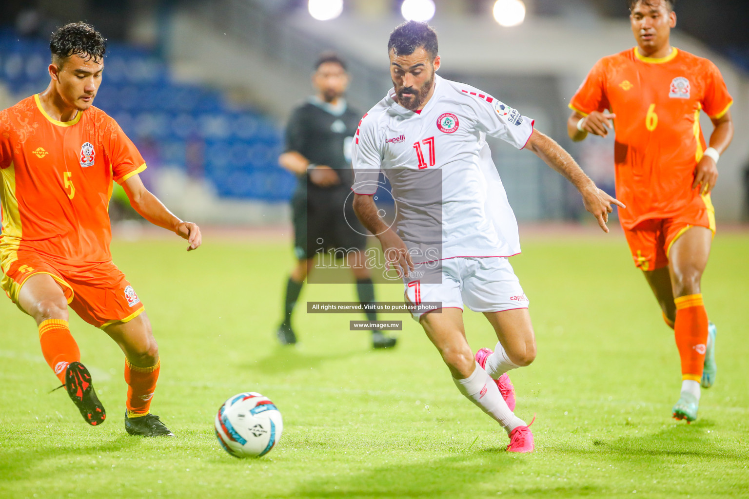 Bhutan vs Lebanon in SAFF Championship 2023 held in Sree Kanteerava Stadium, Bengaluru, India, on Sunday, 25th June 2023. Photos: Nausham Waheed, Hassan Simah / images.mv