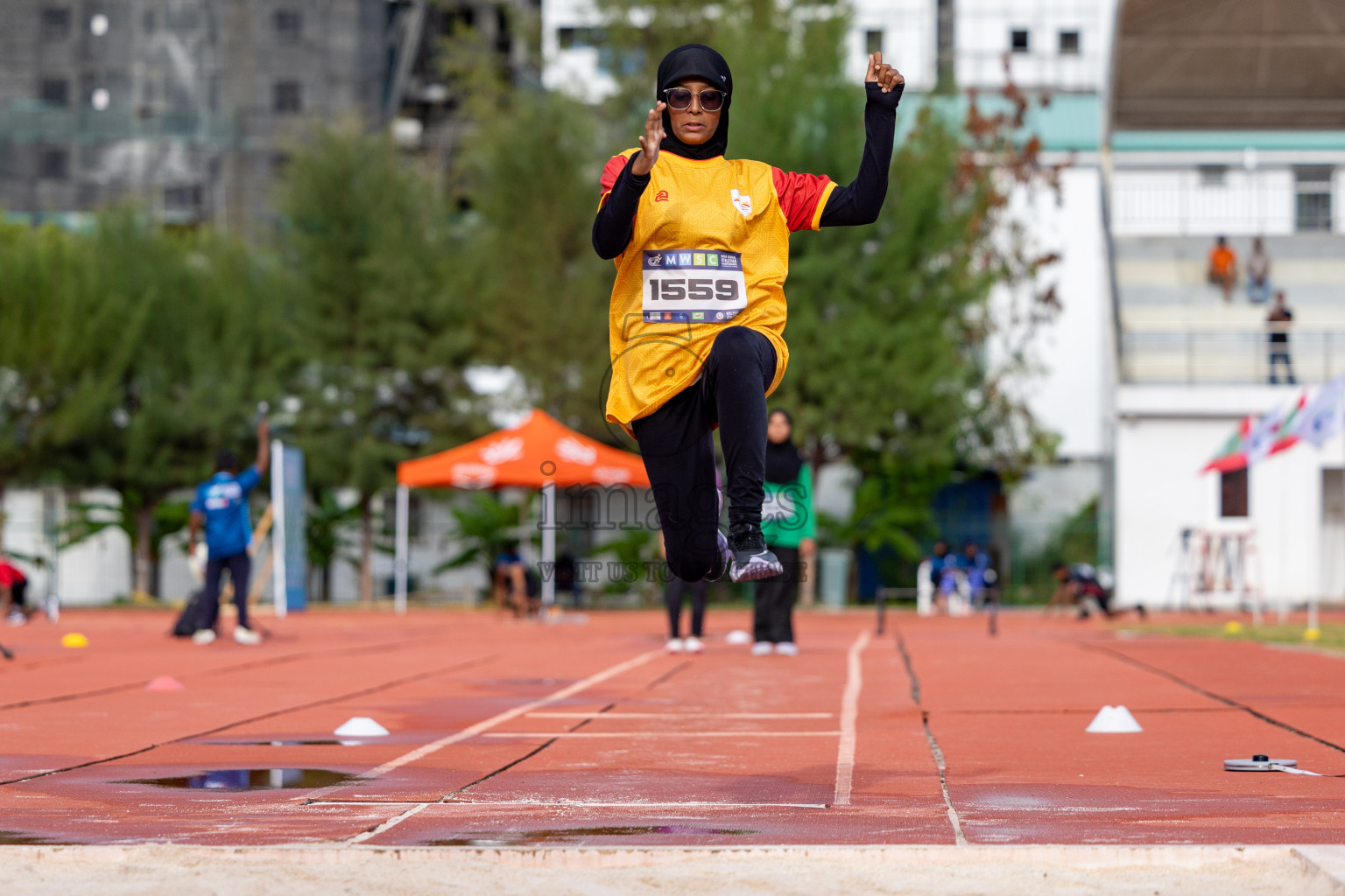 Day 2 of MWSC Interschool Athletics Championships 2024 held in Hulhumale Running Track, Hulhumale, Maldives on Sunday, 10th November 2024. 
Photos by:  Hassan Simah / Images.mv