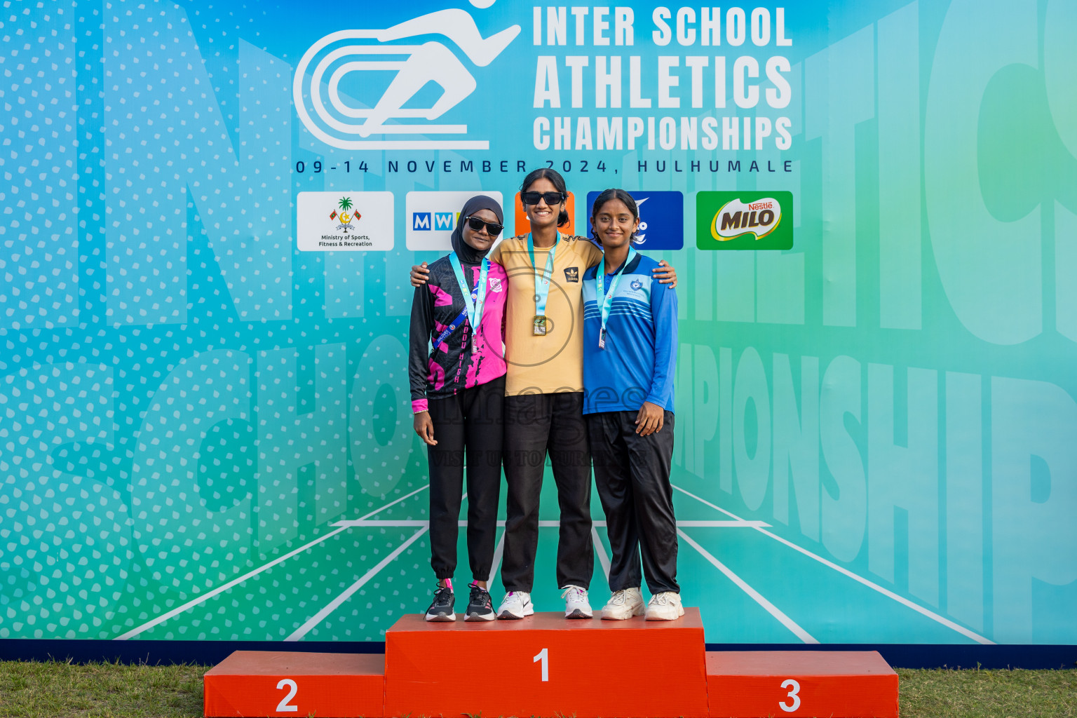 Day 4 of MWSC Interschool Athletics Championships 2024 held in Hulhumale Running Track, Hulhumale, Maldives on Tuesday, 12th November 2024. Photos by: Ismail Thoriq / Images.mv