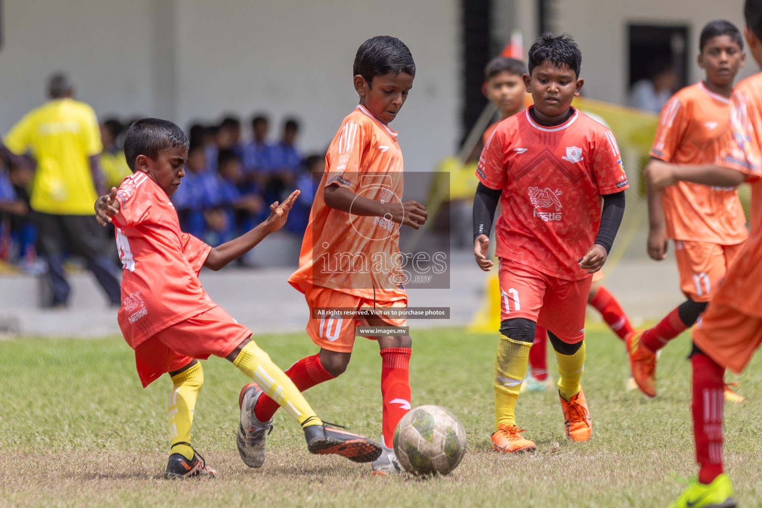 Day 2 of Nestle kids football fiesta, held in Henveyru Football Stadium, Male', Maldives on Thursday, 12th October 2023 Photos: Shuu Abdul Sattar / mages.mv