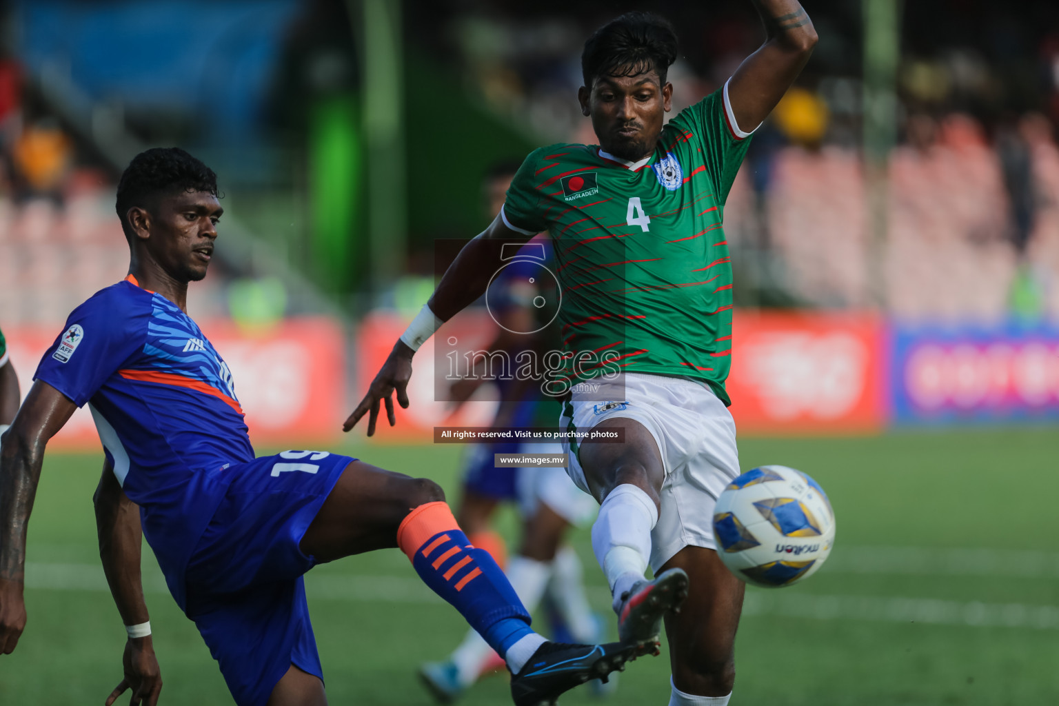 Bangladesh vs India in SAFF Championship 2021 held on 1st October 2021 in Galolhu National Stadium, Male', Maldives