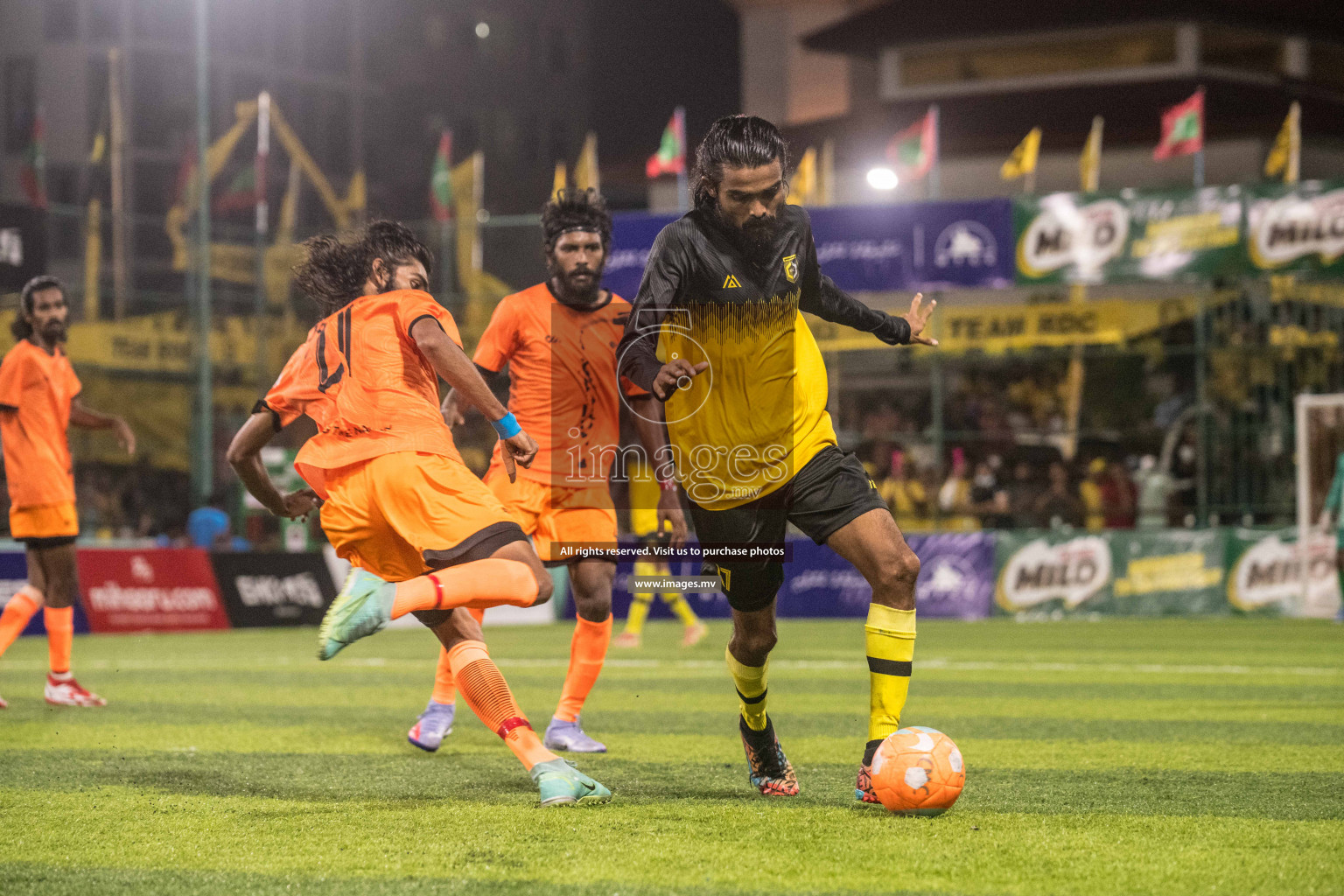 RRC Vs FSM in the Semi Finals of Club Maldives 2021 held in Hulhumale, Maldives on 19 December 2021. Photos: Nausham Waheed / images.mv