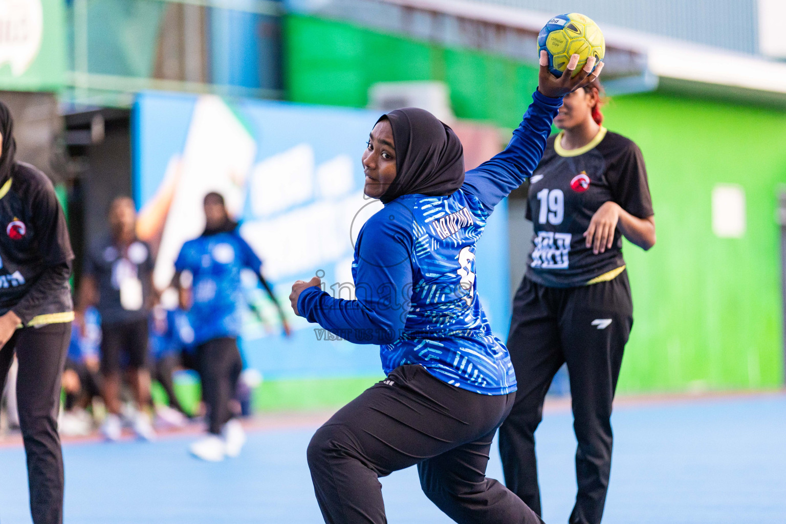 Day 7 of 10th National Handball Tournament 2023, held in Handball ground, Male', Maldives on Sunday, 4th December 2023 Photos: Nausham Waheed/ Images.mv