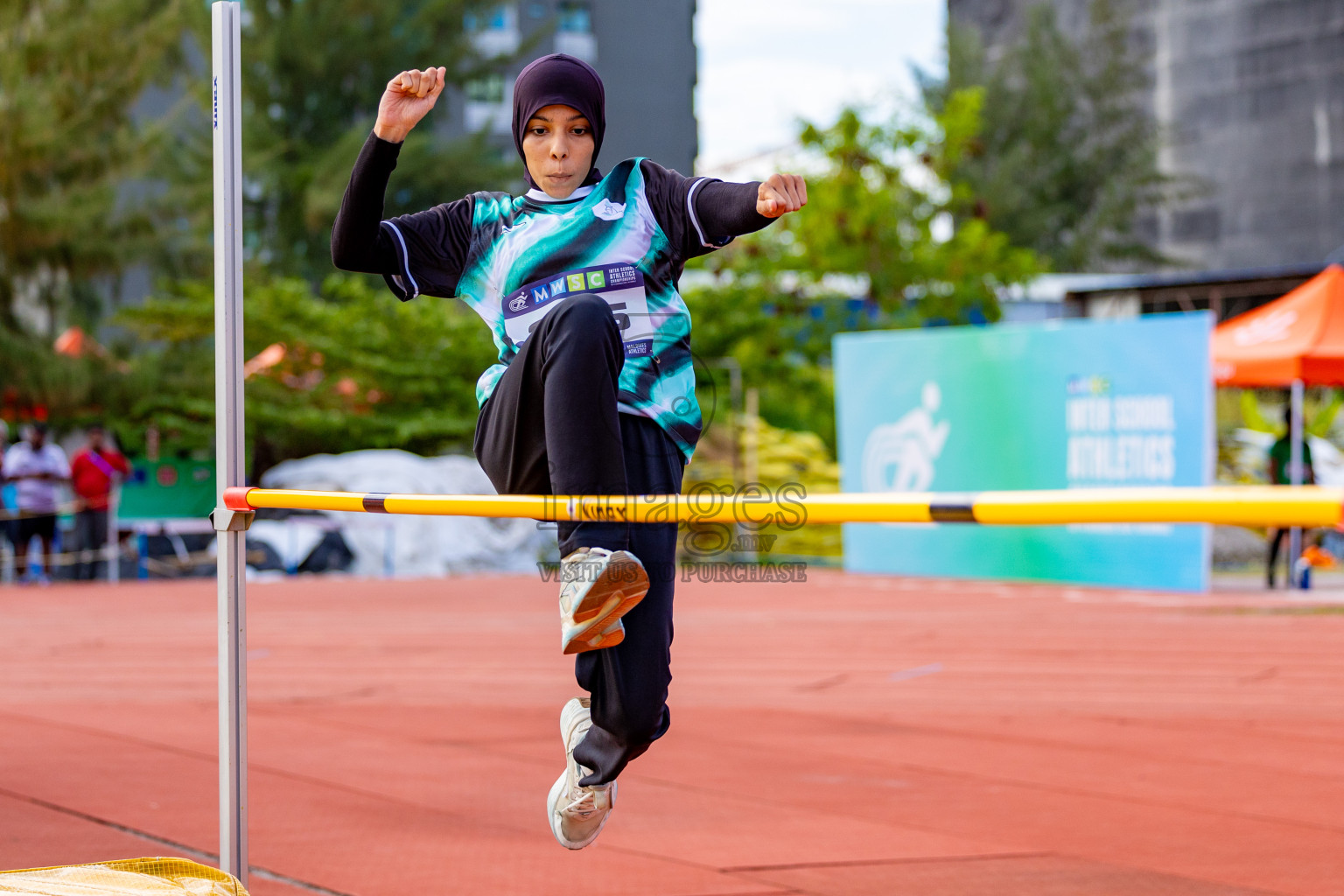 Day 2 of MWSC Interschool Athletics Championships 2024 held in Hulhumale Running Track, Hulhumale, Maldives on Sunday, 10th November 2024. 
Photos by: Hassan Simah / Images.mv