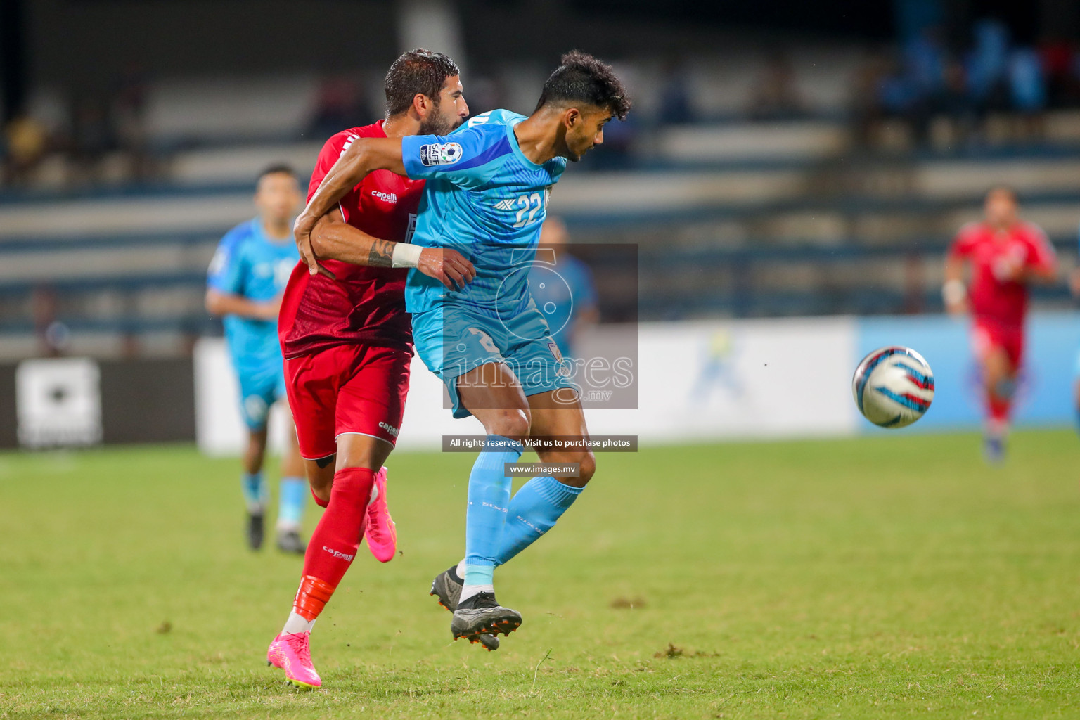 Lebanon vs India in the Semi-final of SAFF Championship 2023 held in Sree Kanteerava Stadium, Bengaluru, India, on Saturday, 1st July 2023. Photos: Hassan Simah / images.mv