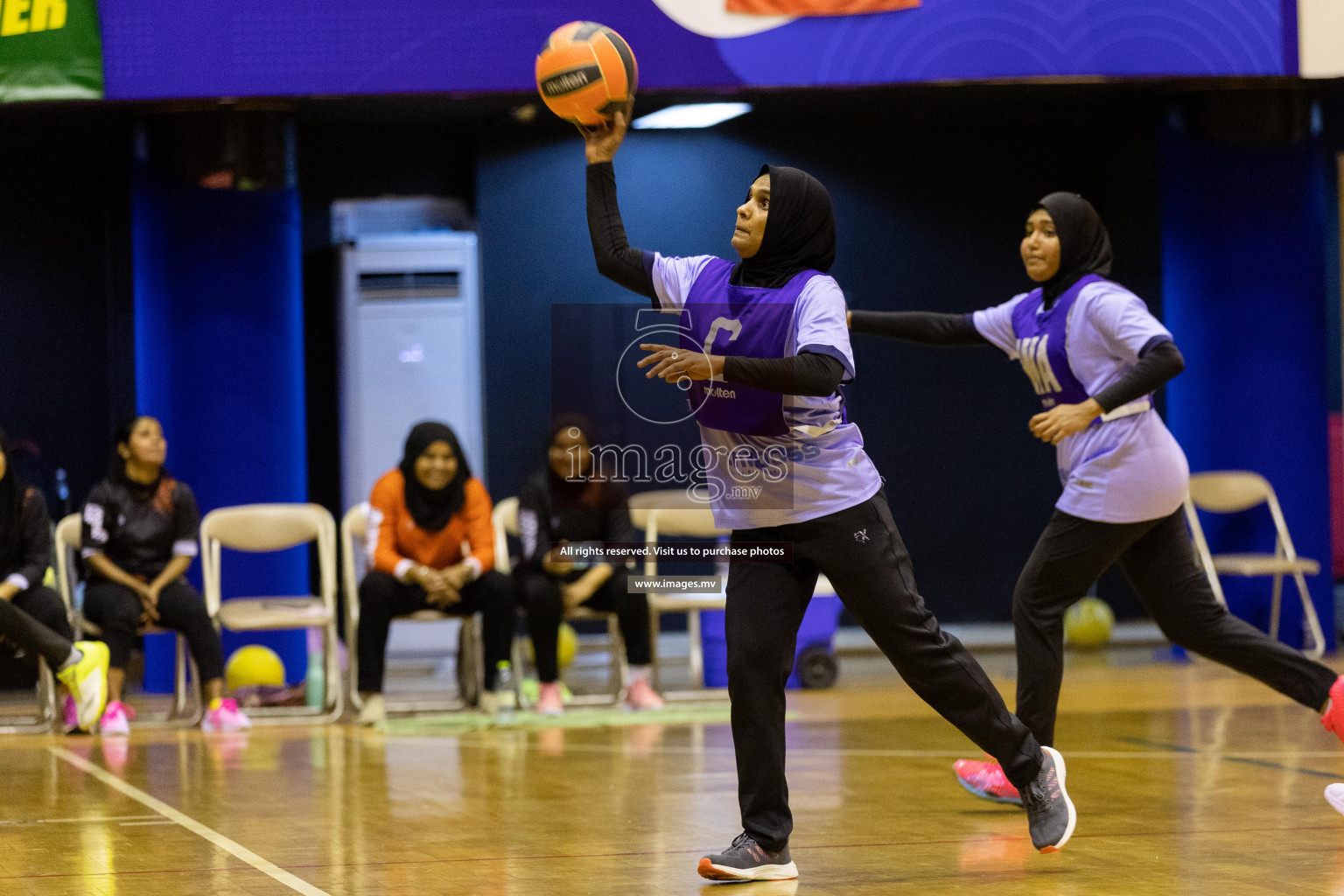 Club Matrix vs VYANSA in the Milo National Netball Tournament 2022 on 20 July 2022, held in Social Center, Male', Maldives. Photographer: Shuu / Images.mv