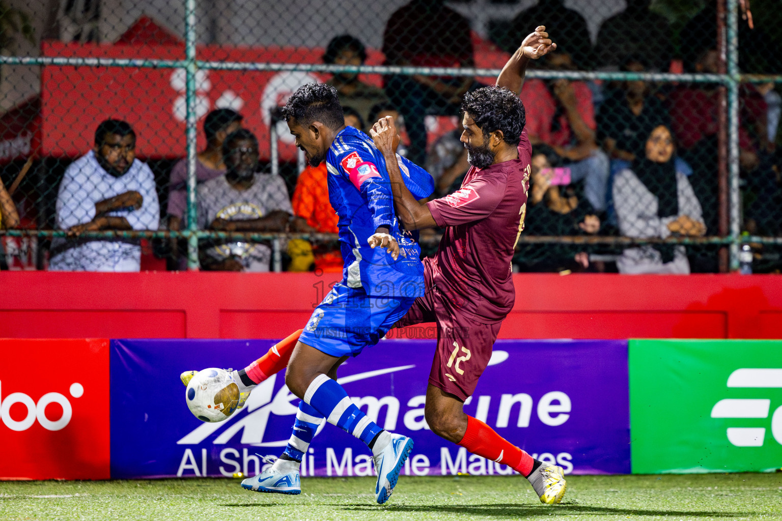 V Keyodhoo vs AA Mathiveri in zone round on Day 32 of Golden Futsal Challenge 2025 was held on Wednesday , 5th February 2025, in Hulhumale', Maldives. Photos: Nausham Waheed / images.mv