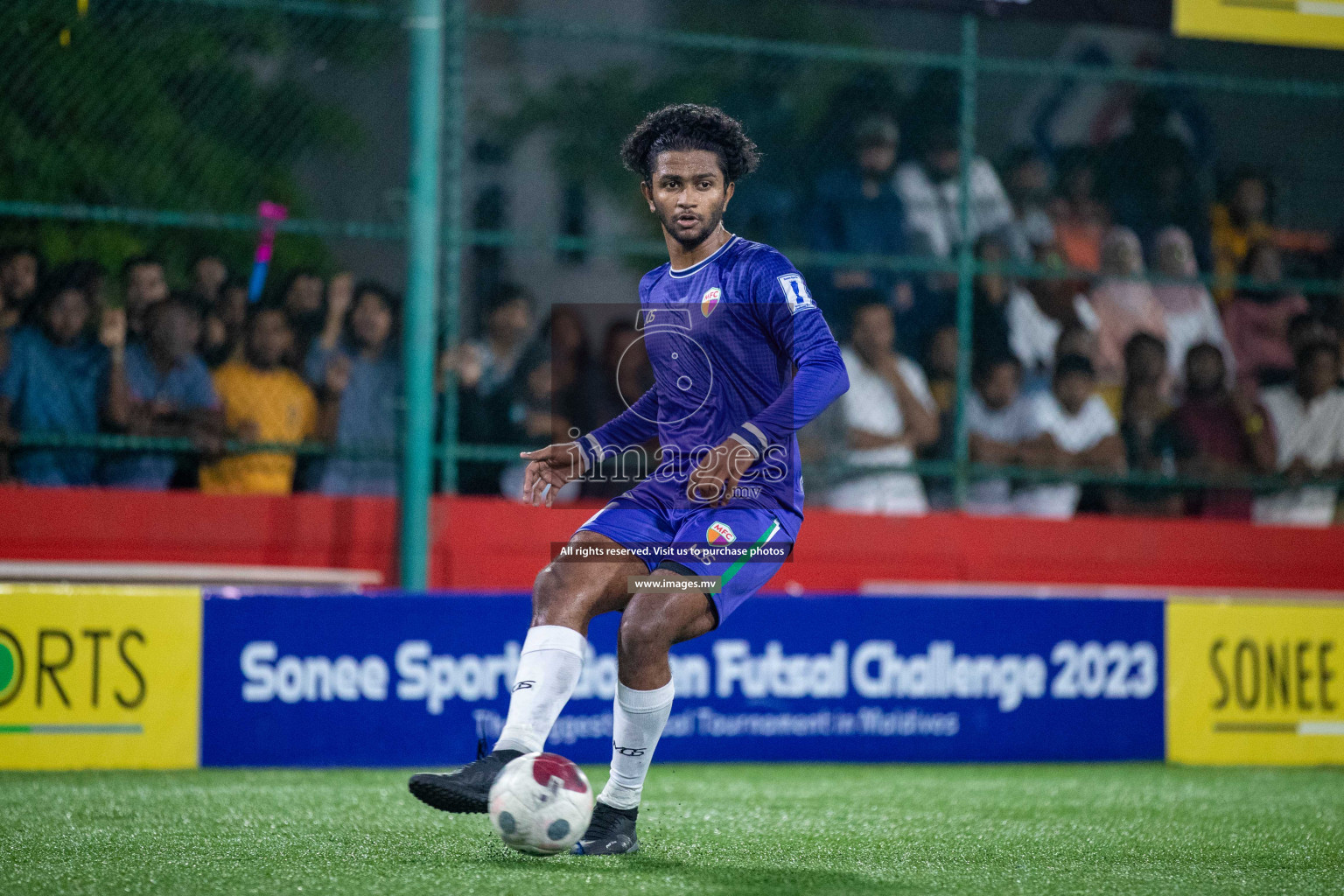 GA. Maamendhoo vs GA. Nilandhoo in Day 7 of Golden Futsal Challenge 2023 on 11 February 2023 in Hulhumale, Male, Maldives