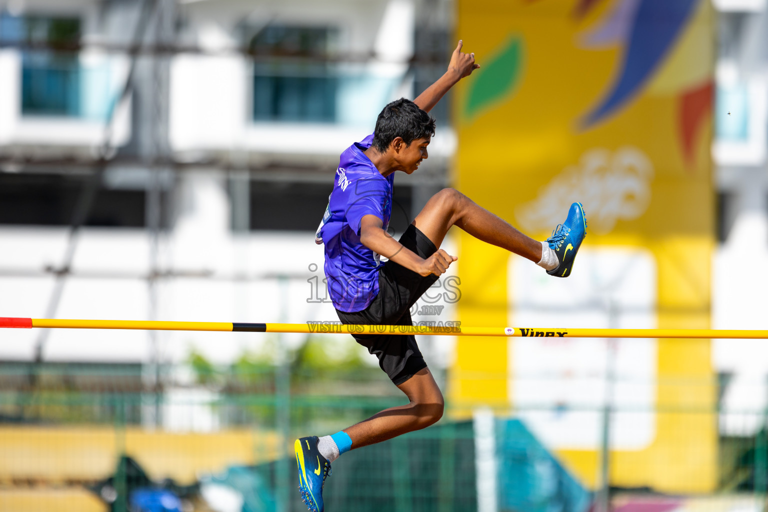 Day 1 of MWSC Interschool Athletics Championships 2024 held in Hulhumale Running Track, Hulhumale, Maldives on Saturday, 9th November 2024. Photos by: Ismail Thoriq / Images.mv