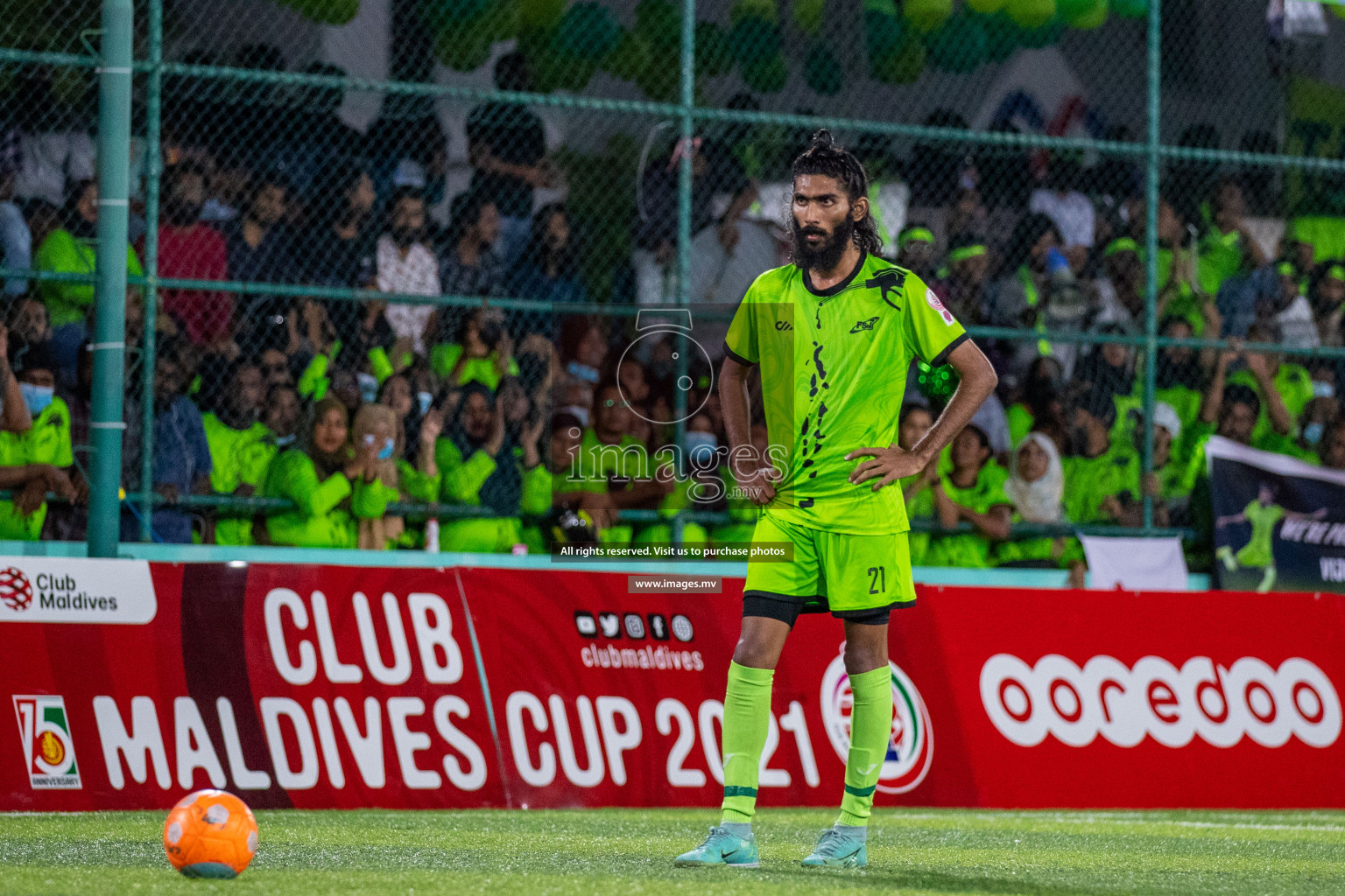 Team FSM Vs Prisons Club in the Semi Finals of Club Maldives 2021 held in Hulhumale, Maldives on 15 December 2021. Photos: Ismail Thoriq / images.mv