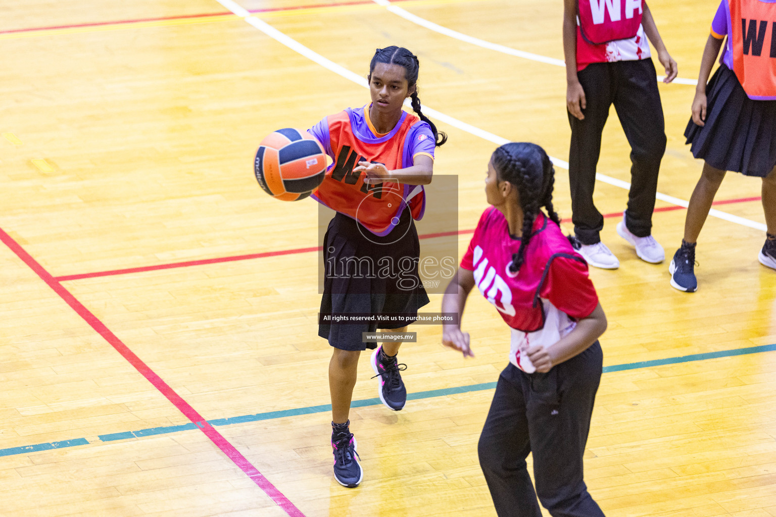 Day 11 of 24th Interschool Netball Tournament 2023 was held in Social Center, Male', Maldives on 6th November 2023. Photos: Nausham Waheed / images.mv