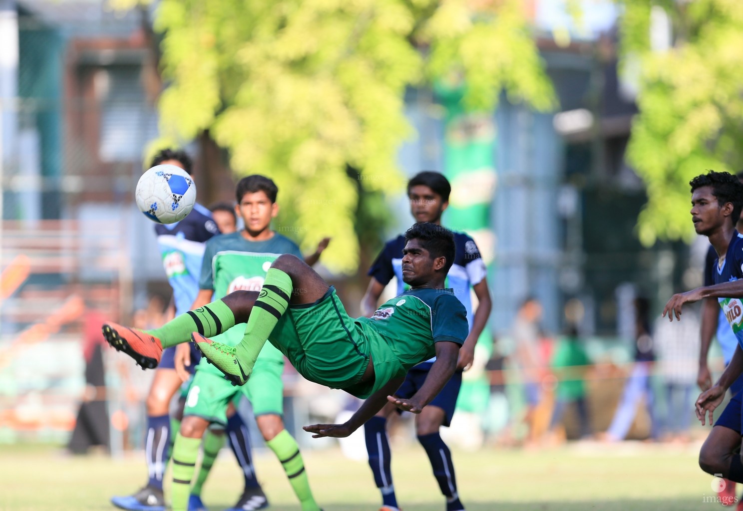 Under 18 group stage match between Villa International High School vs Dh. AEC in Male', Maldives, Saturday, April 22, 2017.(Images.mv Photo/ Hussain Sinan). 