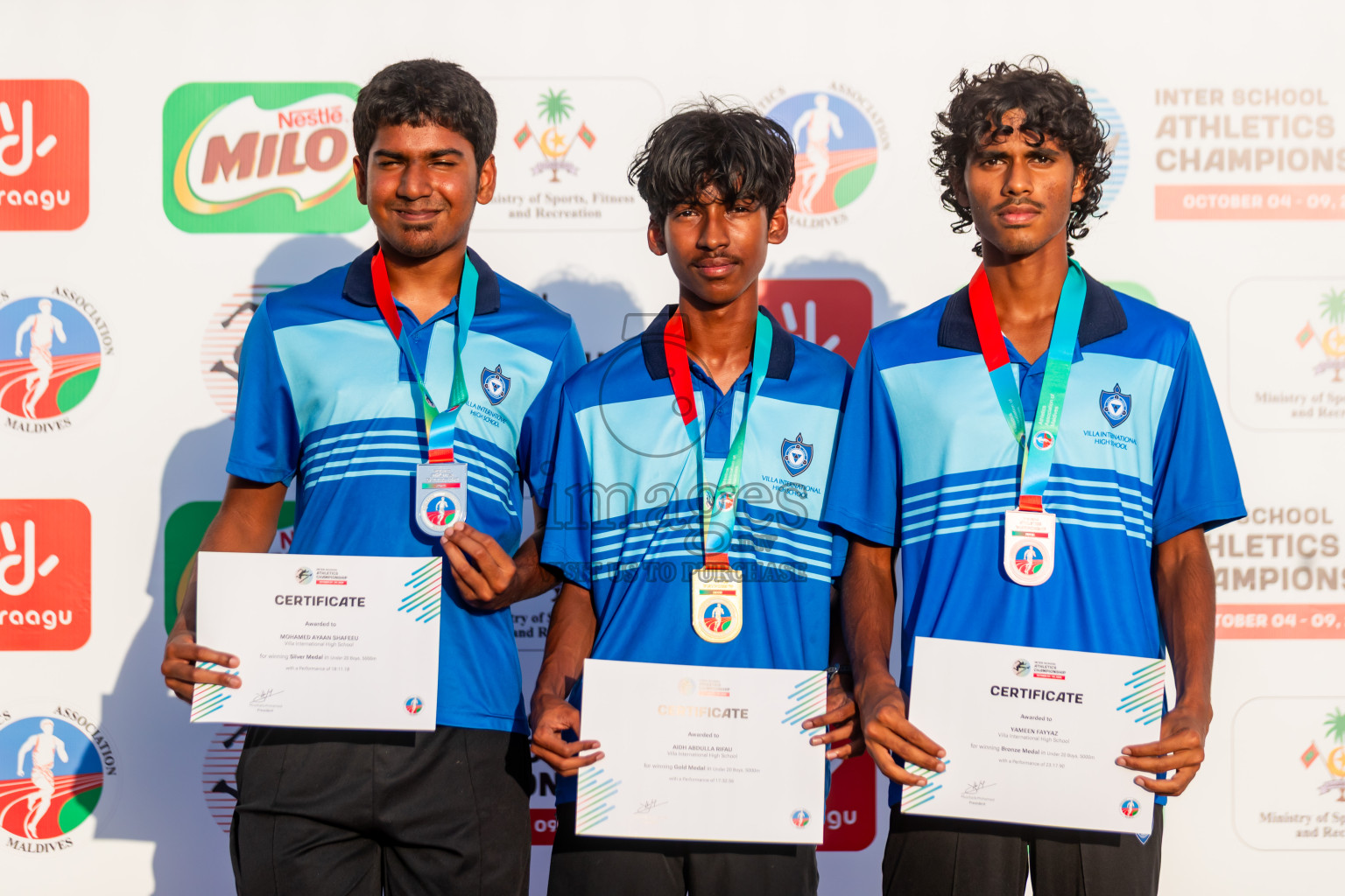 Day 2 of Inter-school Athletics Championship 2025 held in Ekuveni Synthetic Track, Male', Maldives on Tuesday, 07th October 2025. Photos by: Riza / Images.mv