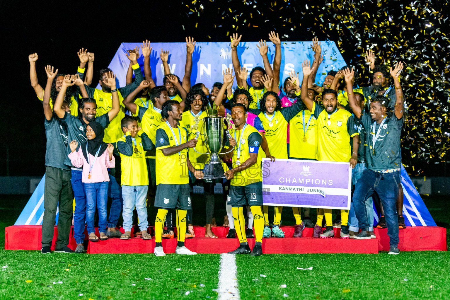 JT Sports vs Kanmathi Juniors from Final of Manadhoo Council Cup 2024 in N Manadhoo Maldives on Tuesday, 27th February 2023. Photos: Nausham Waheed / images.mv