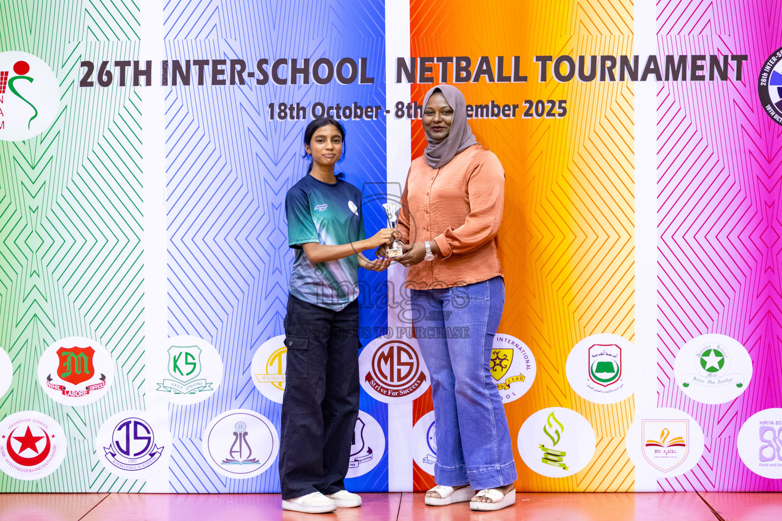 Finals of 26th Inter-School Netball Tournament 2025 was held in Social Center Indoor Hall on Saturday, 8th November 2025. Photos: Mohamed Mahfooz Moosa / images.mv