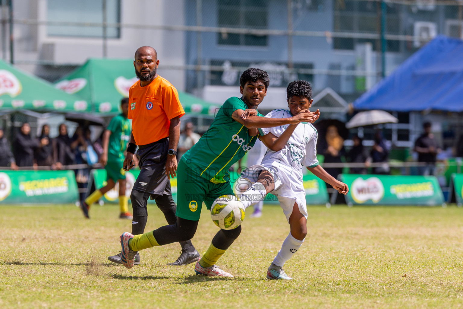Day 4 of MILO Academy Championship 2025 (U14) was held on Sunday, 2nd November 2025 at Henveiru Football Grounds, Male', Maldives . 
Photos: Ismail Thoriq / images.mv