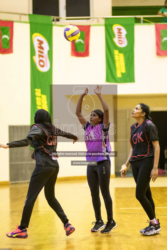 Kulhudhuffushi Youth & R.C vs Shining Star Sports Club in the Semi Finals of Milo National Netball Tournament 2021 held on 3 December 2021 in Male', Maldives, photos by Maanish