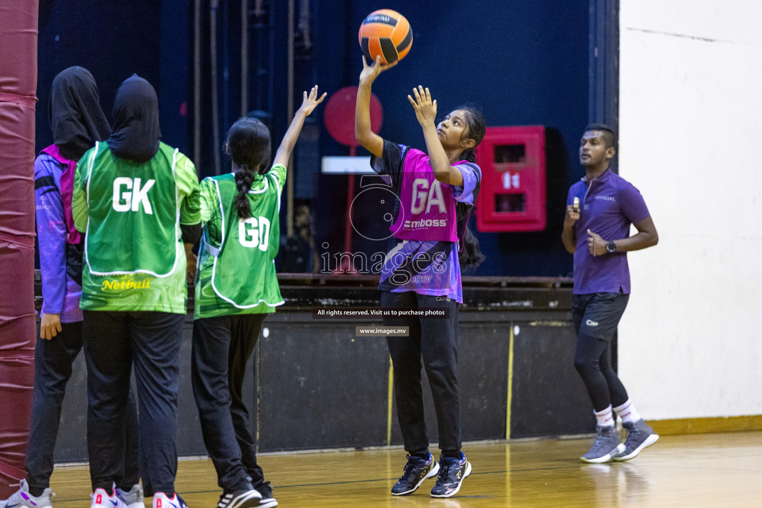 Day6 of 24th Interschool Netball Tournament 2023 was held in Social Center, Male', Maldives on 1st November 2023. Photos: Nausham Waheed / images.mv