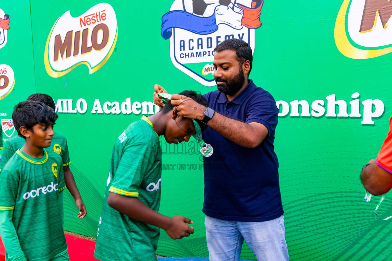 Day 4 of MILO Academy Championship 2024 - U12 was held at Henveiru Grounds in Male', Maldives on Sunday, 7th July 2024. Photos: Nausham Waheed / images.mv