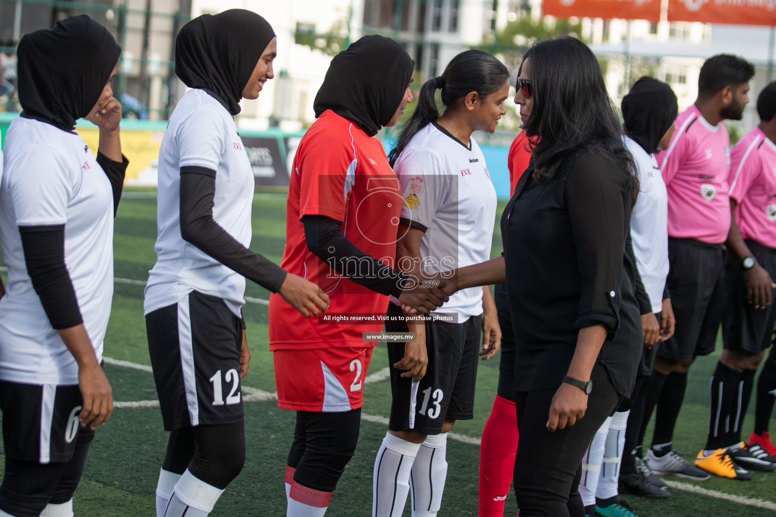 Maldives Ports Limited vs Dhivehi Sifainge Club in the semi finals of 18/30 Women's Futsal Fiesta 2019 on 27th April 2019, held in Hulhumale Photos: Hassan Simah / images.mv