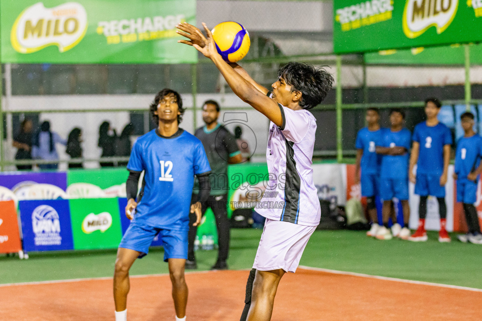 Maathoda Sports Club vs Goodies Sports Club in Milo National Junior Volleyball Championship 2025 Day 2 was held on Sunday, 23rd November 2025 at Ekuveni Turf Court Male', Maldives. Photos: Areef Adam / images.mv