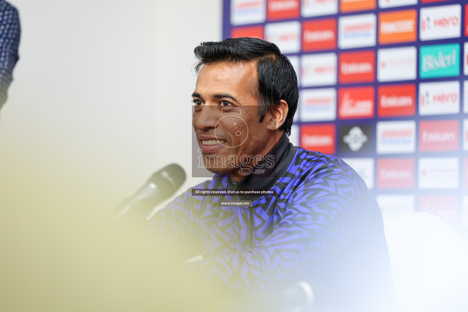 Saff Championship Final Pre-match press conference held in Sree Kanteerava Stadium, Bengaluru, India, on Monday, 3rd July 2023. Photos: Nausham Waheed / images.mv