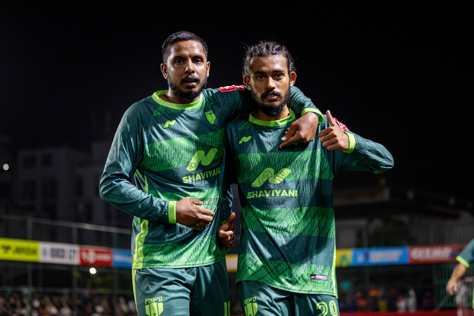 Th. Kinbidhoo VS Th. Dhiyamigili in Day 18 of Golden Futsal Challenge 2025 was held on Wednesday, 22nd January 2025, in Hulhumale', Maldives. Photos: Nausham Waheed / images.mv