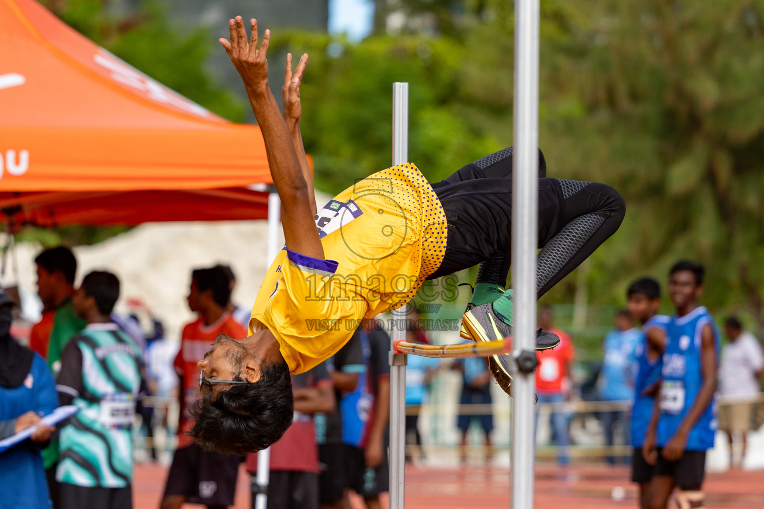 Day 2 of MWSC Interschool Athletics Championships 2024 held in Hulhumale Running Track, Hulhumale, Maldives on Sunday, 10th November 2024. 
Photos by:  Hassan Simah / Images.mv