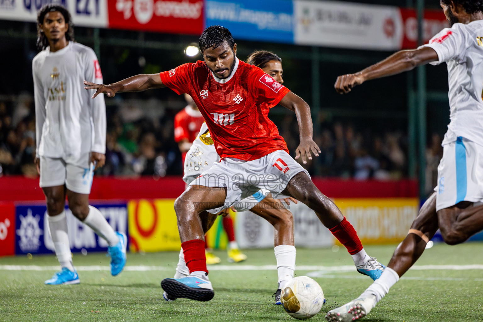 K Maafushi vs K Kaashidhoo in Kaafu Atoll Finals Day 27 of Golden Futsal Challenge 2025 was held on Friday , 31st January 2025, in Hulhumale', Maldives. Photos: Nausham Waheed / images.mv