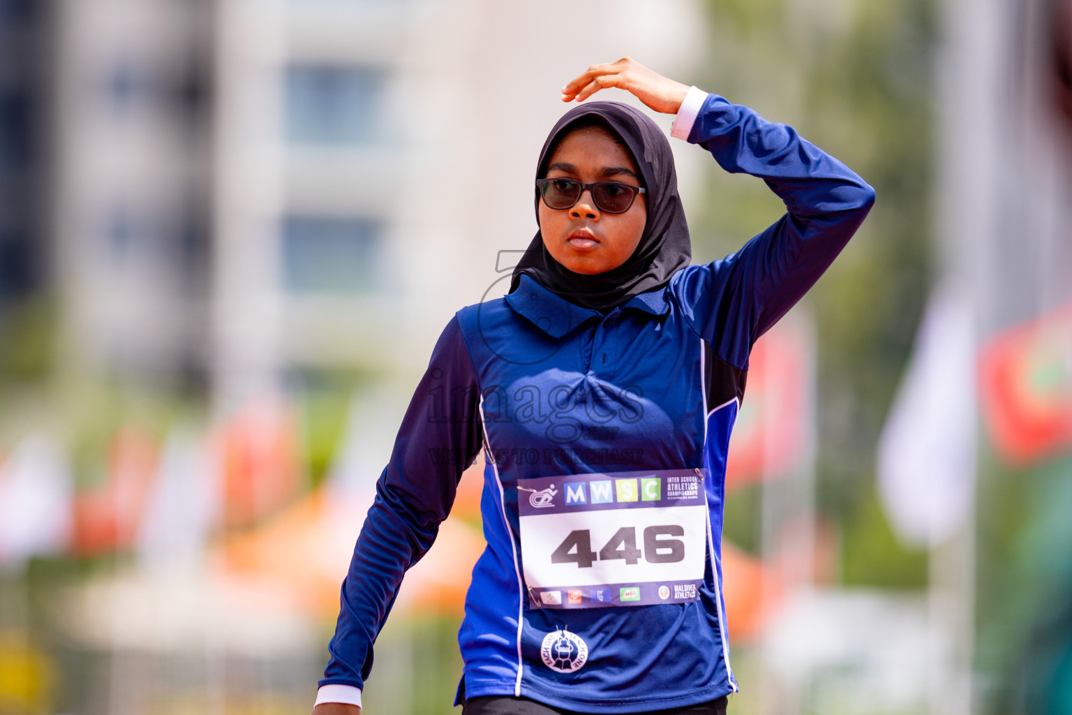 Day 3 of MWSC Interschool Athletics Championships 2024 held in Hulhumale Running Track, Hulhumale, Maldives on Monday, 11th November 2024. 
Photos by: Hassan Simah / Images.mv