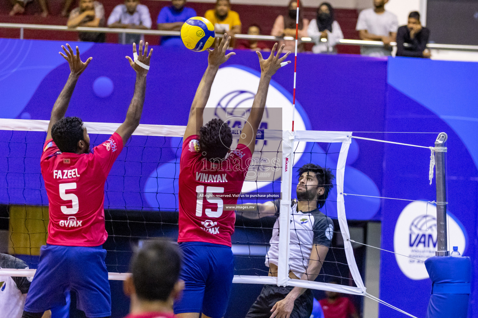 Sports Club City vs Dhivehi Sifainge Club in the Finals of National Volleyball Tournament 2022 on Thursday, 07th July 2022, held in Social Center, Male', Maldives