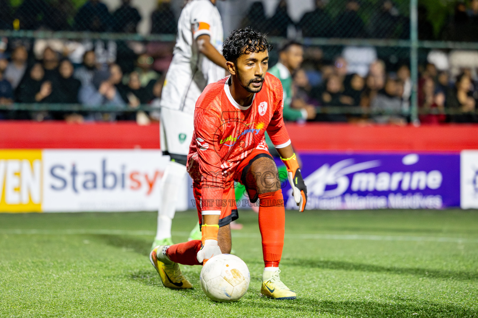 R. Dhuvaafaru VS N. Miladhoo in zone round on Day 32 of Golden Futsal Challenge 2025 was held on Wednesday , 5th February 2025, in Hulhumale', Maldives. 
Photos: Hassan Simah / images.mv
